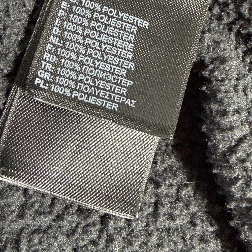 The North Face TekwarMens Black Waffle Knit‎ Quarter Zip Fleece Pullover XL